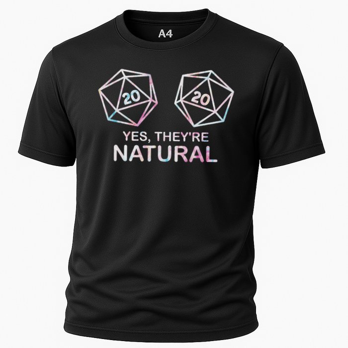 Yes, They're Natural 20 D20 Dice Funny Rpg Gamer Cooling Performance Crew T-Shirt