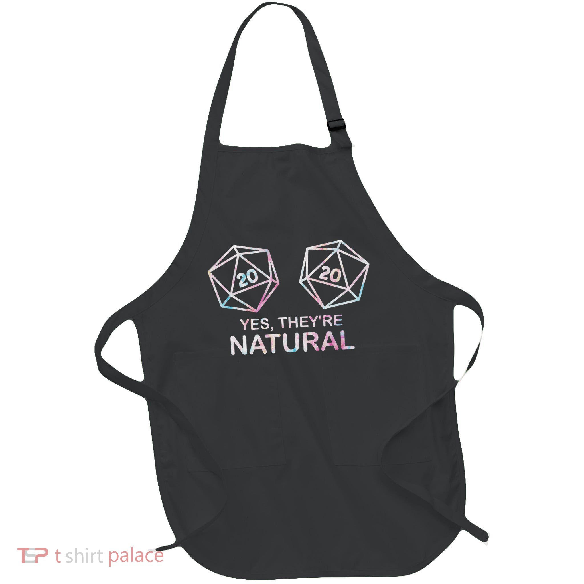 Yes, They're Natural 20 D20 Dice Funny Rpg Gamer Apron