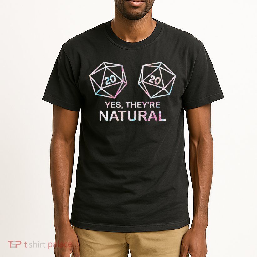Yes, They're Natural 20 D20 Dice Funny Rpg Gamer Tall T-Shirt