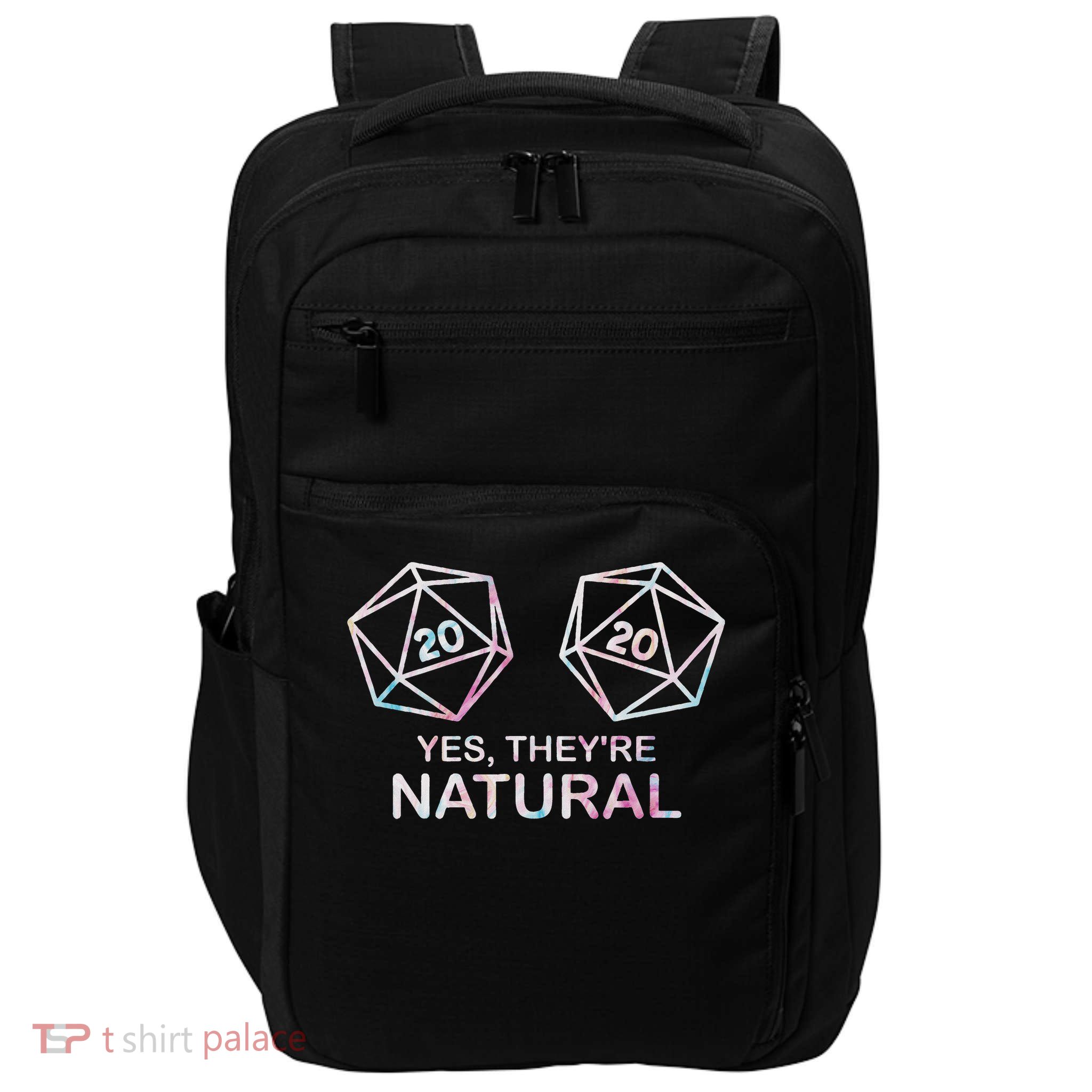 Yes, They're Natural 20 D20 Dice Funny Rpg Gamer Impact Tech Backpack