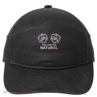 Yes, They're Natural 20 D20 Dice Funny Rpg Gamer 7-Panel Snapback Hat