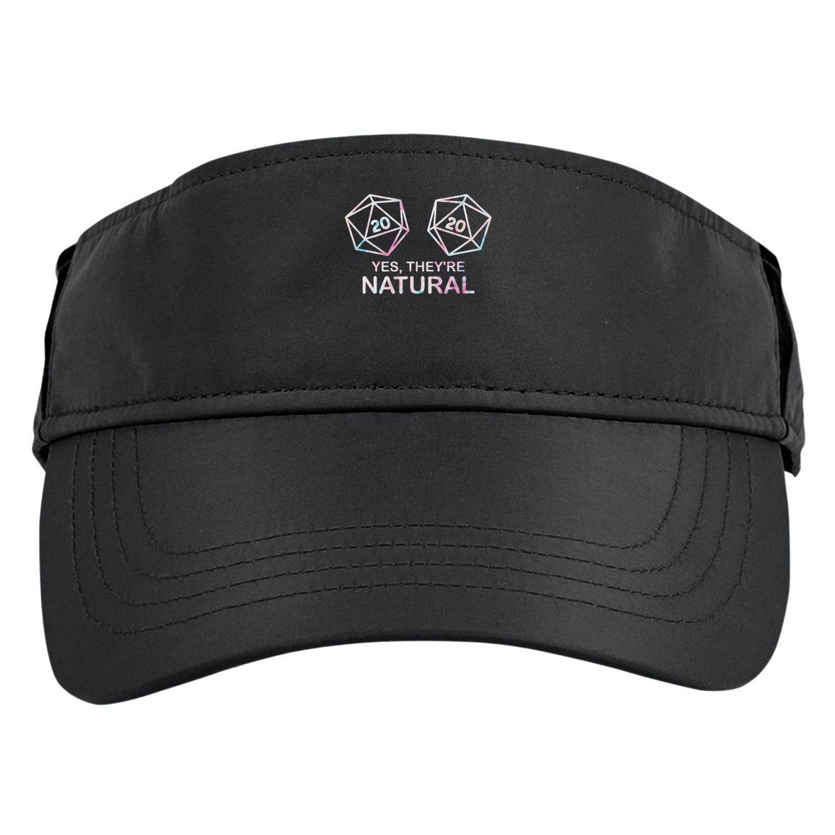 Yes, They're Natural 20 D20 Dice Funny Rpg Gamer Adult Drive Performance Visor
