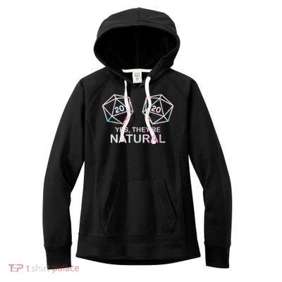 Yes, They're Natural 20 D20 Dice Funny Rpg Gamer Women's Fleece Hoodie