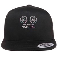 Yes, They're Natural 20 D20 Dice Funny Rpg Gamer Flat Bill Trucker Hat