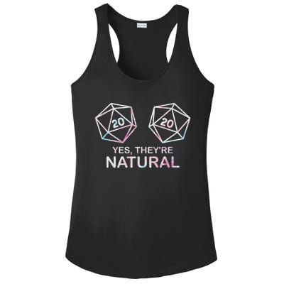 Yes, They're Natural 20 D20 Dice Funny Rpg Gamer Ladies PosiCharge Competitor Racerback Tank