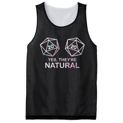 Yes, They're Natural 20 D20 Dice Funny Rpg Gamer Mesh Reversible Basketball Jersey Tank