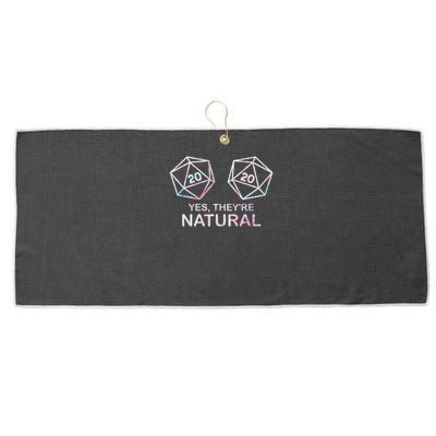 Yes, They're Natural 20 D20 Dice Funny Rpg Gamer Large Microfiber Waffle Golf Towel