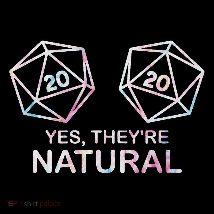 Yes, They're Natural 20 D20 Dice Funny Rpg Gamer Poster