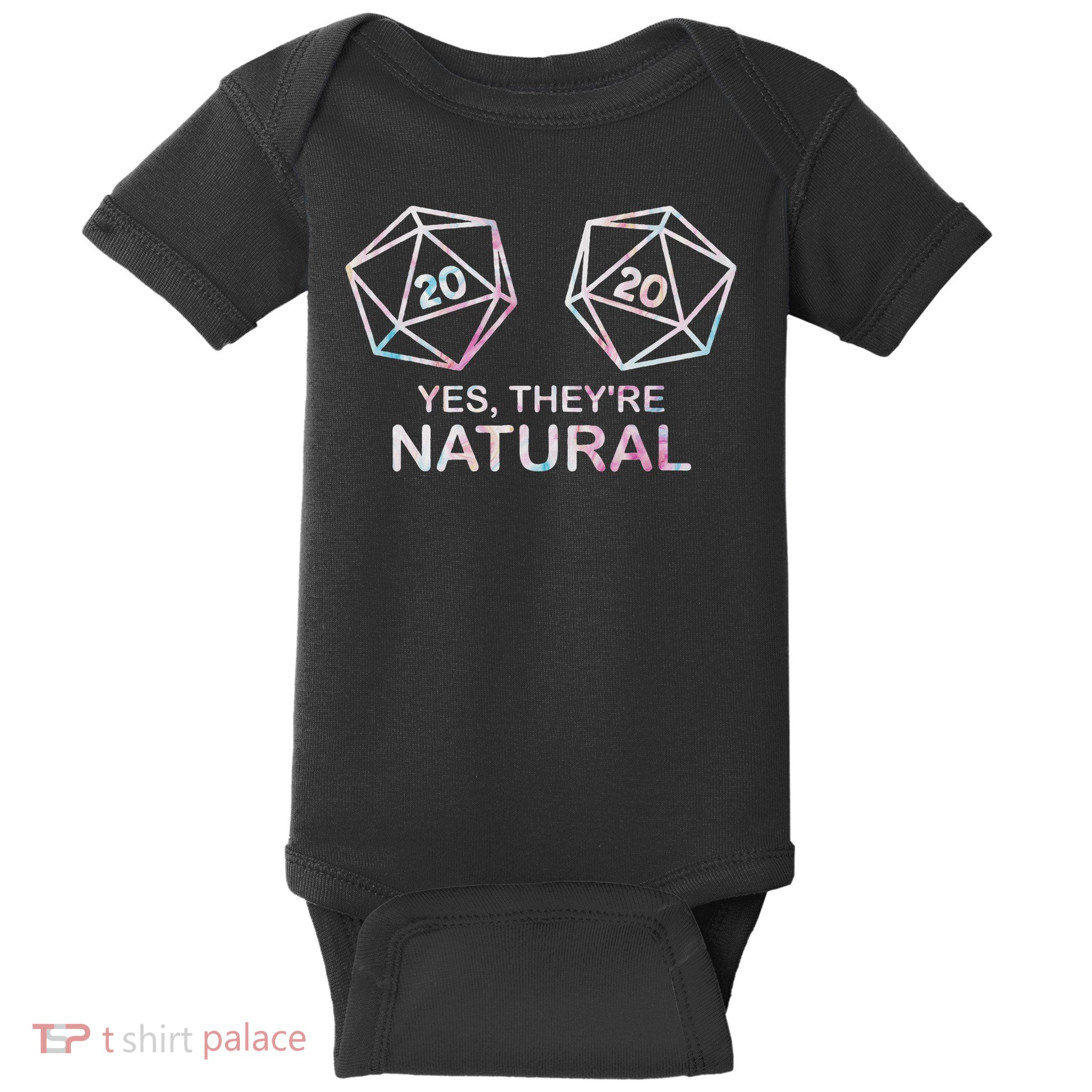 Yes, They're Natural 20 D20 Dice Funny Rpg Gamer Baby Bodysuit