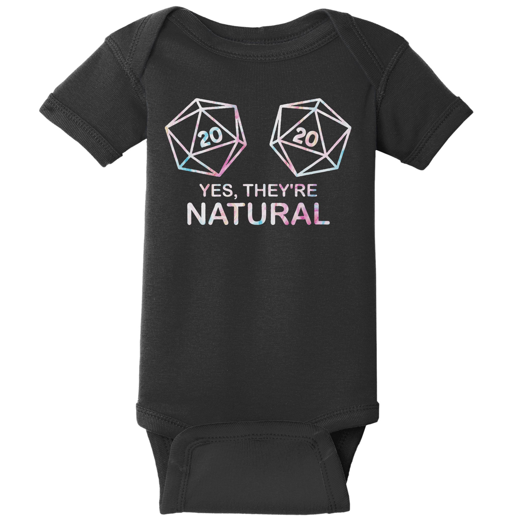 Yes, They're Natural 20 D20 Dice Funny Rpg Gamer Baby Bodysuit
