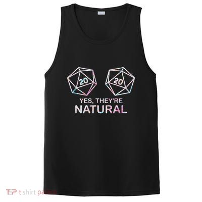 Yes, They're Natural 20 D20 Dice Funny Rpg Gamer PosiCharge Competitor Tank