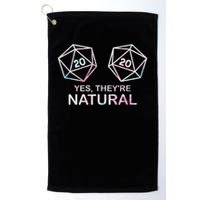 Yes, They're Natural 20 D20 Dice Funny Rpg Gamer Golf Towel