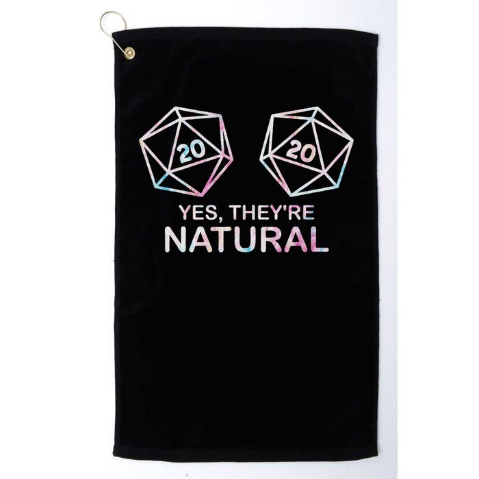 Yes, They're Natural 20 D20 Dice Funny Rpg Gamer Golf Towel