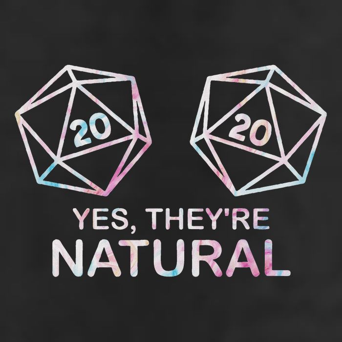 Yes, They're Natural 20 D20 Dice Funny Rpg Gamer Golf Towel