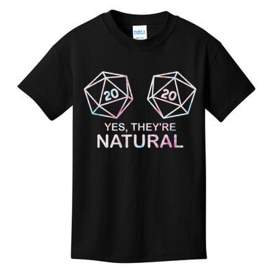 Yes, They're Natural 20 D20 Dice Funny Rpg Gamer Kids T-Shirt