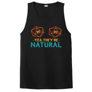 Yes TheyRe Natural 20 D20 Dice Funny Rpg Gamer PosiCharge Competitor Tank