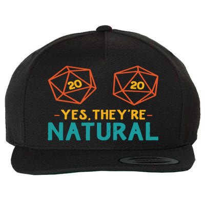 Yes TheyRe Natural 20 D20 Dice Funny Rpg Gamer Wool Snapback Cap