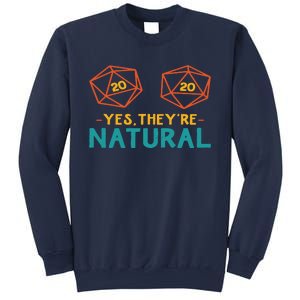 Yes TheyRe Natural 20 D20 Dice Funny Rpg Gamer Sweatshirt