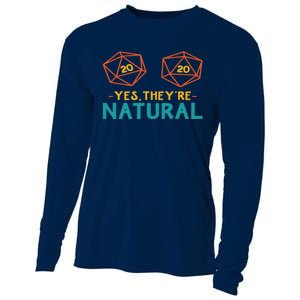 Yes TheyRe Natural 20 D20 Dice Funny Rpg Gamer Cooling Performance Long Sleeve Crew