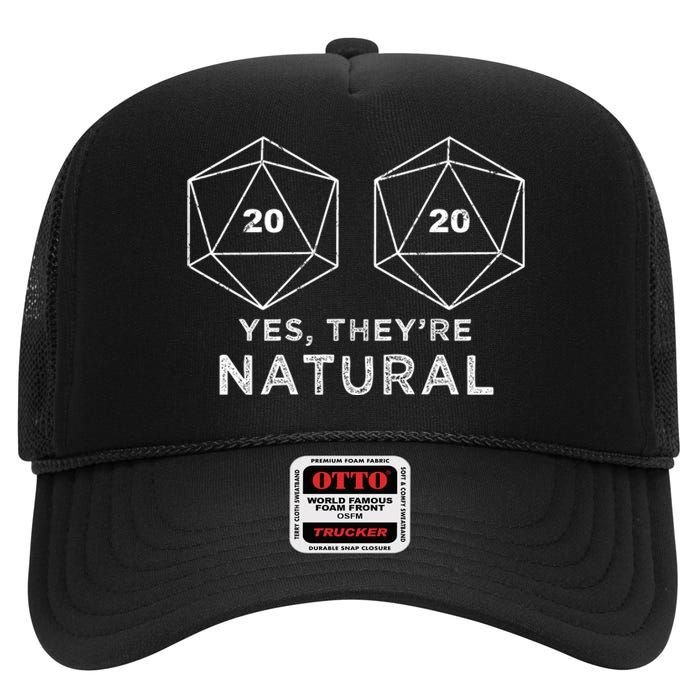 Yes They're Natural High Crown Mesh Back Trucker Hat