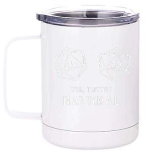 Yes they're Natural 20 d20 dice funny RPG gamer 12 oz Stainless Steel Tumbler Cup