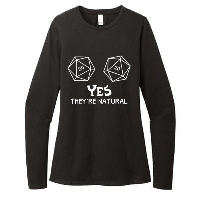 Yes, They're Natural D20 Dice Funny PRG Gamer Womens CVC Long Sleeve Shirt