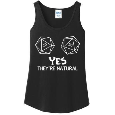 Yes, They're Natural D20 Dice Funny PRG Gamer Ladies Essential Tank