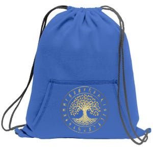 Yggdrasil Tree Of Life Viking Runes Gift Sweatshirt Cinch Pack Bag