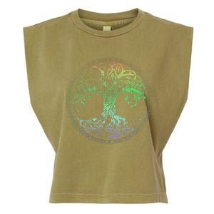 Yggdrasil Tree Of Life Norse Viking Celtic Symbol Garment-Dyed Women's Muscle Tee