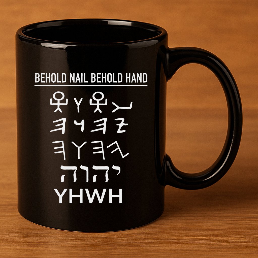 Yhwh Tetragrammaton Paleo Hebrew Yahweh Lord 11oz C Handle Ceramic Mug
