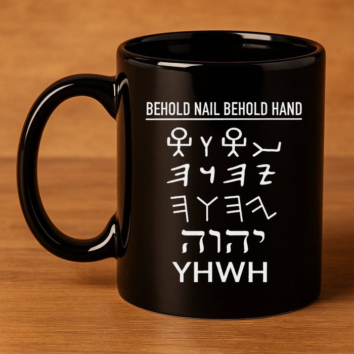 Yhwh Tetragrammaton Paleo Hebrew Yahweh Lord 11oz C Handle Ceramic Mug