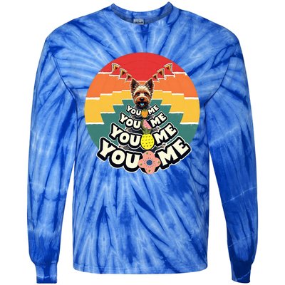 Yorkshire Terrier Retro You 0 Me Tie-Dye Long Sleeve Shirt