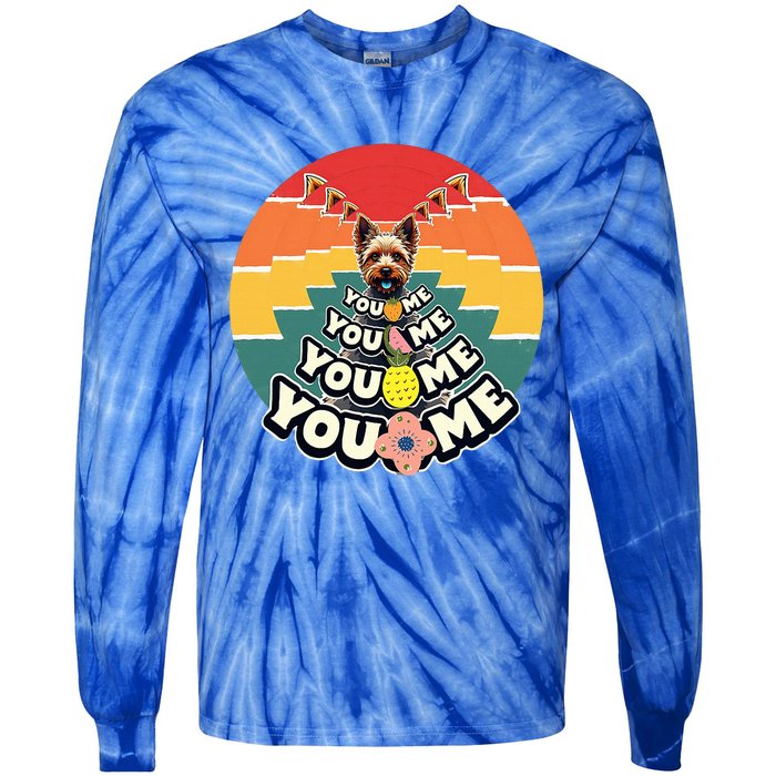 Yorkshire Terrier Retro You 0 Me Tie-Dye Long Sleeve Shirt