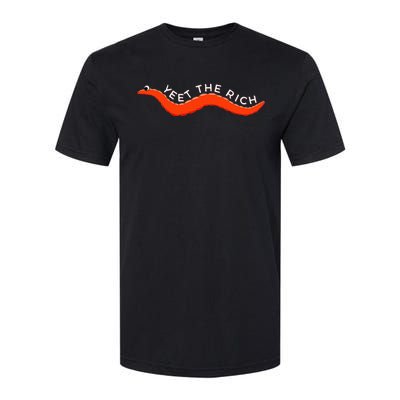 Yeet The Rich Funny Orange Anti Capitalist Worm Off String Softstyle® CVC T-Shirt