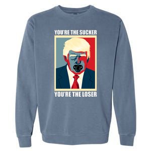 Youre The Sucker Youre The Loser Trump Biden Debate 2024 Garment-Dyed Sweatshirt