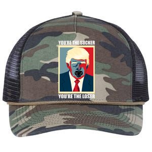 Youre The Sucker Youre The Loser Trump Biden Debate 2024 Retro Rope Trucker Hat Cap