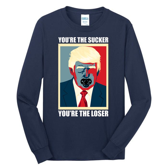 Youre The Sucker Youre The Loser Trump Biden Debate 2024 Tall Long Sleeve T-Shirt