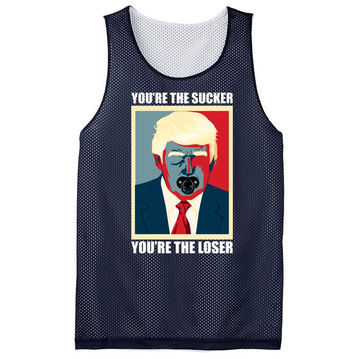 Youre The Sucker Youre The Loser Trump Biden Debate 2024 Mesh Reversible Basketball Jersey Tank