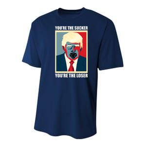 Youre The Sucker Youre The Loser Trump Biden Debate 2024 Youth Performance Sprint T-Shirt