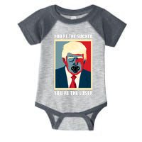 Youre The Sucker Youre The Loser Trump Biden Debate 2024 Infant Baby Jersey Bodysuit