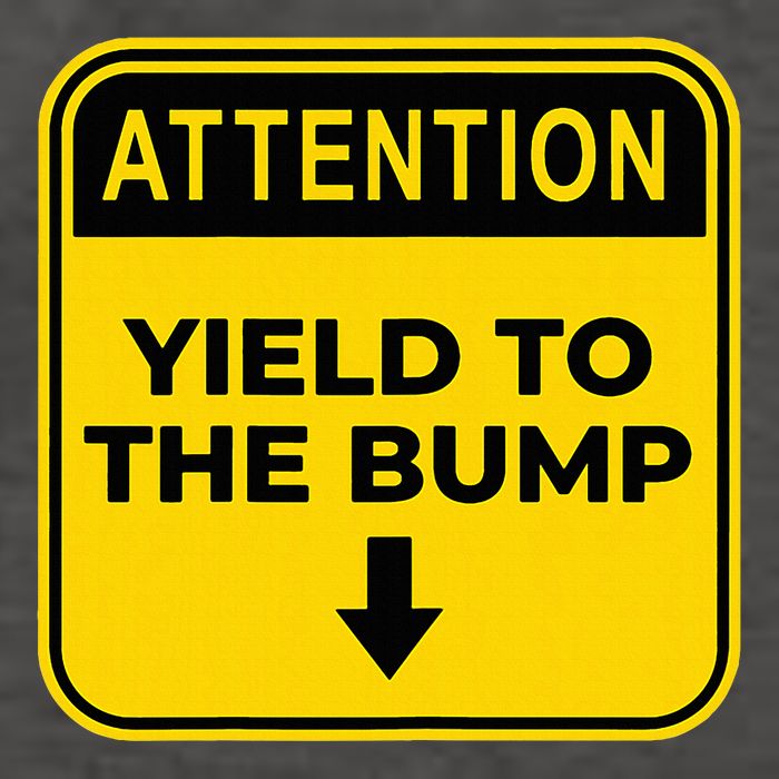 Yield To The Bump Funny Halloween Costume Pregnant Baby Bump Vector Backpack