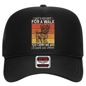 Yorkshire Terrier Teacup Dad Bark Out Orders Teacup Yorkie High Crown Mesh Back Trucker Hat