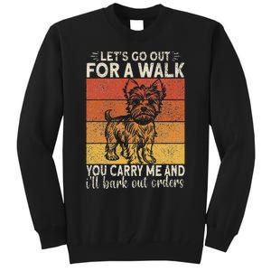 Yorkshire Terrier Teacup Dad Bark Out Orders Teacup Yorkie Tall Sweatshirt