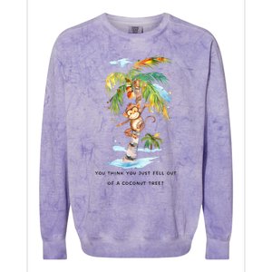 You Think You Just Fell Out Of A Coconut Tree? Kamala Harris Colorblast Crewneck Sweatshirt