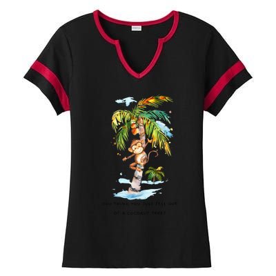 You Think You Just Fell Out Of A Coconut Tree? Kamala Harris Ladies Halftime Notch Neck Tee