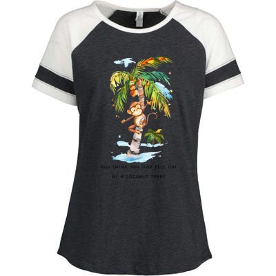 You Think You Just Fell Out Of A Coconut Tree? Kamala Harris Enza Ladies Jersey Colorblock Tee