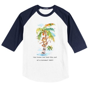 You Think You Just Fell Out Of A Coconut Tree? Kamala Harris Baseball Sleeve Shirt