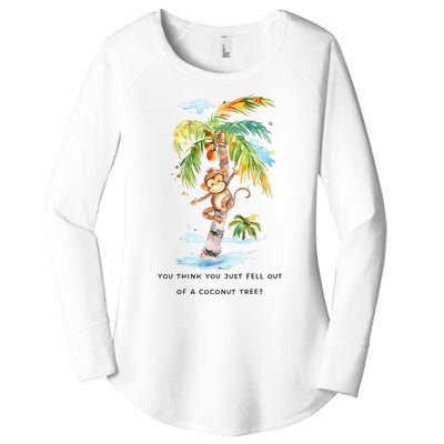 You Think You Just Fell Out Of A Coconut Tree? Kamala Harris Women's Perfect Tri Tunic Long Sleeve Shirt