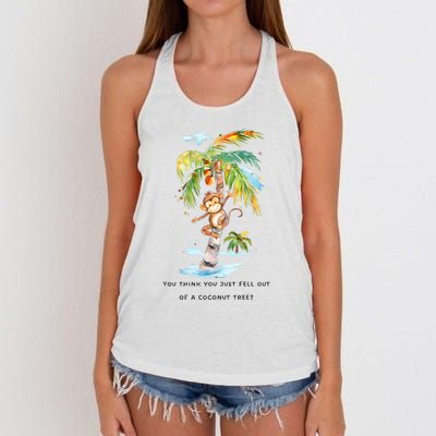 You Think You Just Fell Out Of A Coconut Tree? Kamala Harris Women's Knotted Racerback Tank