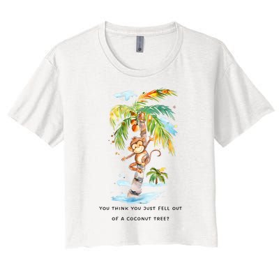 You Think You Just Fell Out Of A Coconut Tree? Kamala Harris Women's Crop Top Tee